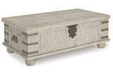 Carynhurst White Wash Gray Coffee Table and 2 End Tables from Ashley - Luna Furniture