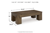 Rosswain Warm Brown Lift-top Coffee Table and 2 End Tables -  Ashley - Luna Furniture