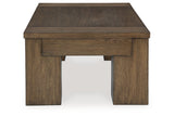 Rosswain Warm Brown Lift-top Coffee Table and 2 End Tables -  Ashley - Luna Furniture