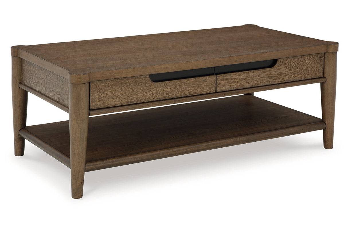 Roanhowe Brown Coffee Table and 2 End Tables -  Ashley - Luna Furniture