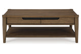 Roanhowe Brown Coffee Table and 2 End Tables -  Ashley - Luna Furniture