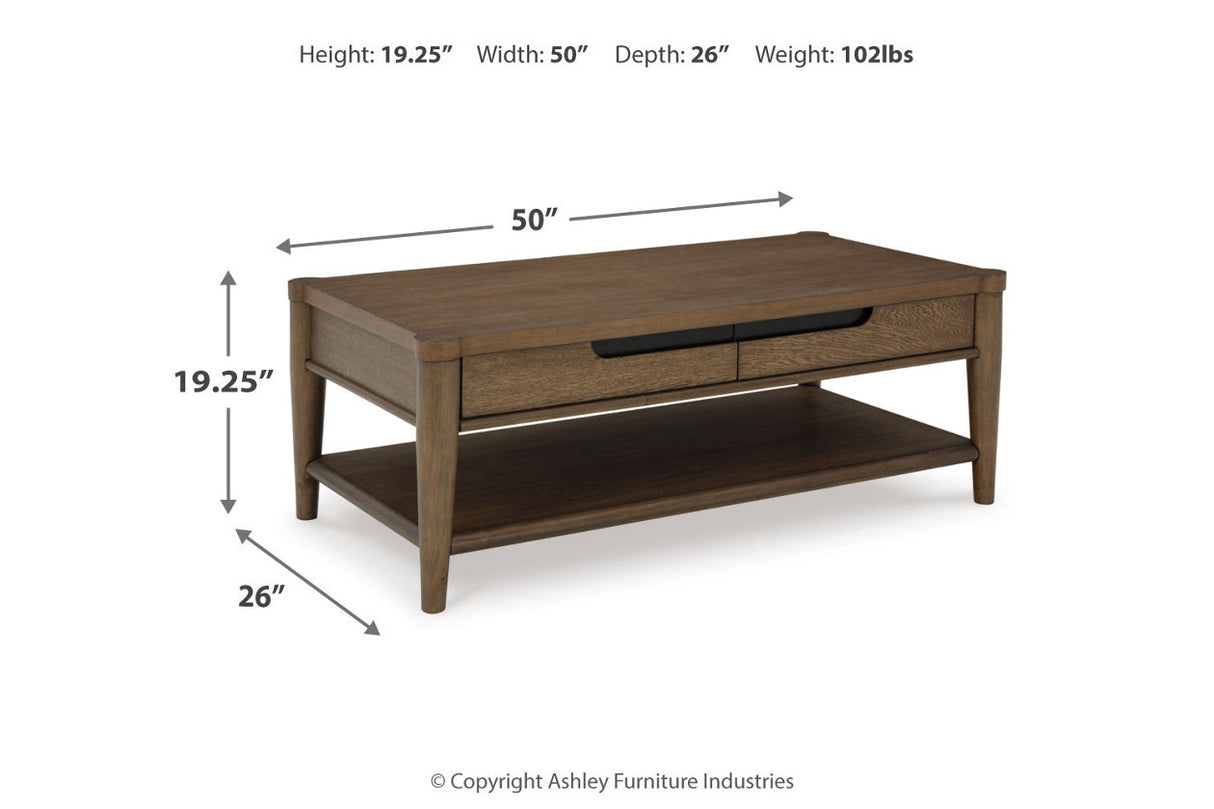 Roanhowe Brown Coffee Table and 2 End Tables -  Ashley - Luna Furniture