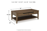 Roanhowe Brown Coffee Table and 2 End Tables -  Ashley - Luna Furniture