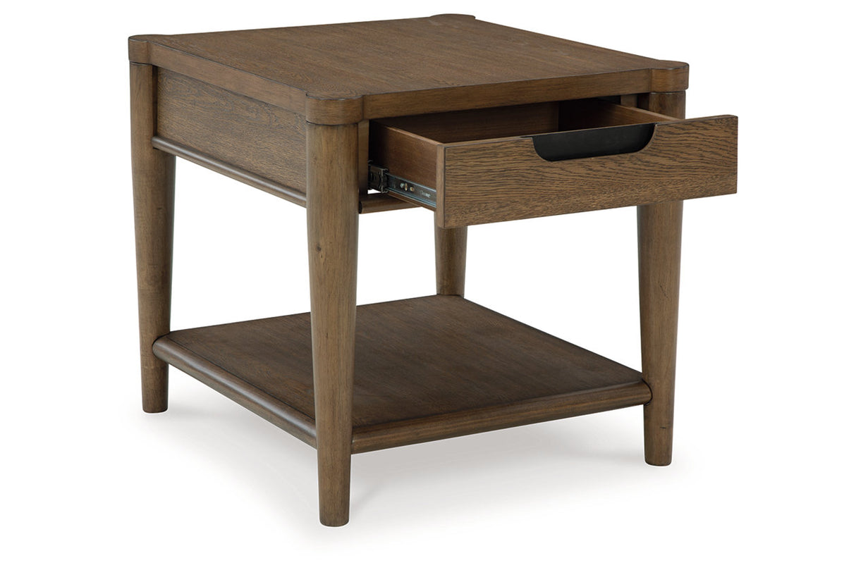 Roanhowe Brown Coffee Table and 2 End Tables -  Ashley - Luna Furniture