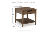 Roanhowe Brown Coffee Table and 2 End Tables -  Ashley - Luna Furniture