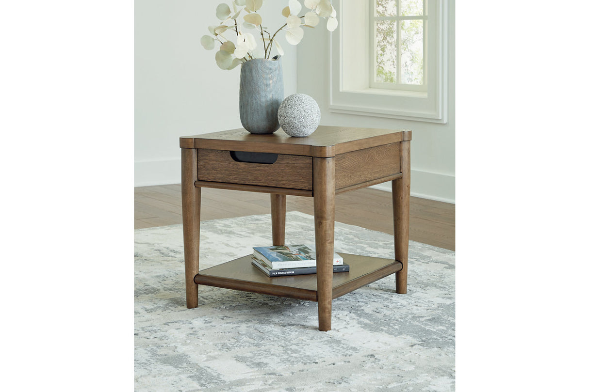 Roanhowe Brown Coffee Table and 2 End Tables -  Ashley - Luna Furniture