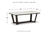 Fostead White/Espresso Coffee Table and 2 Ends from Ashley - Luna Furniture