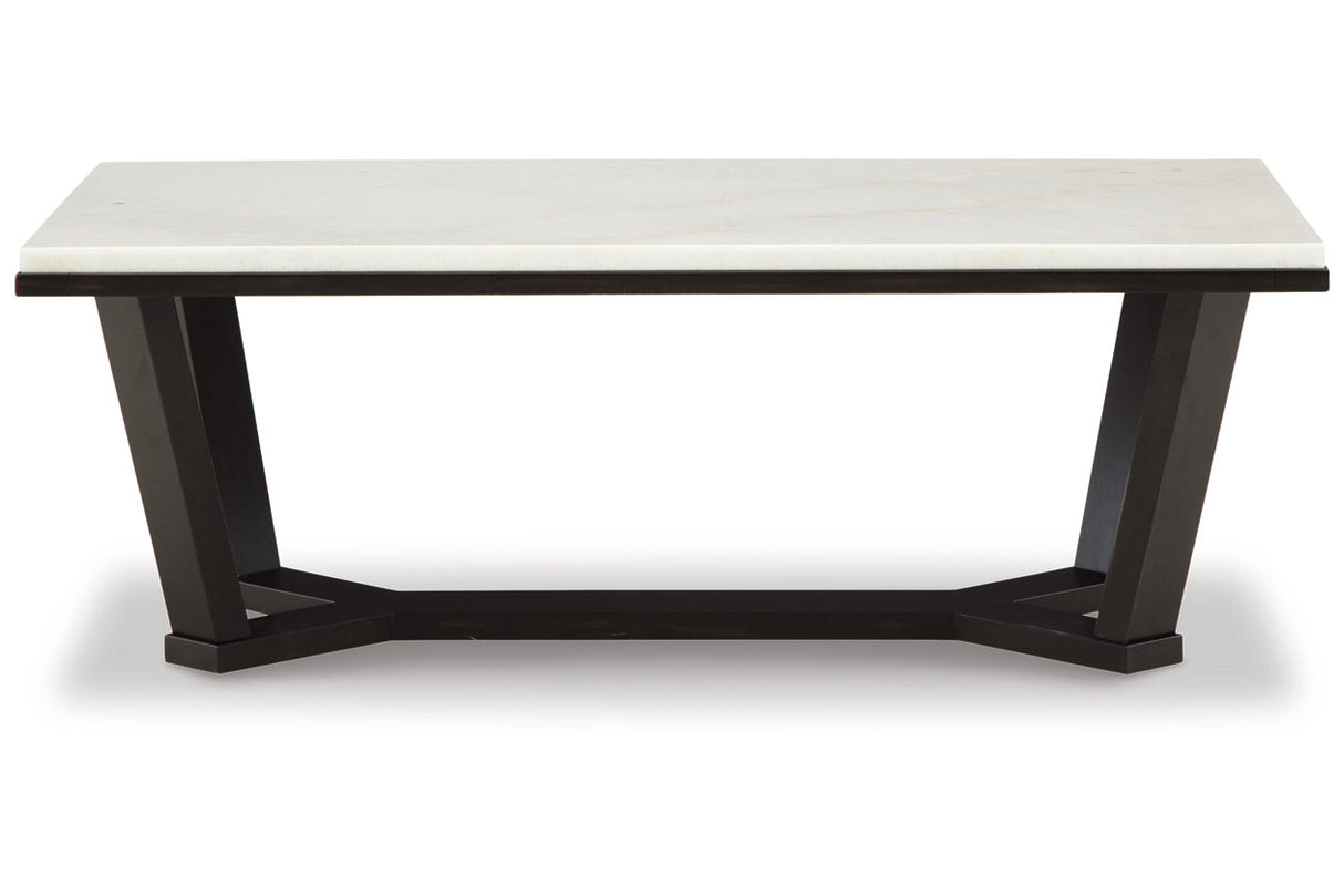 Fostead White/Espresso Coffee Table and 2 Ends from Ashley - Luna Furniture