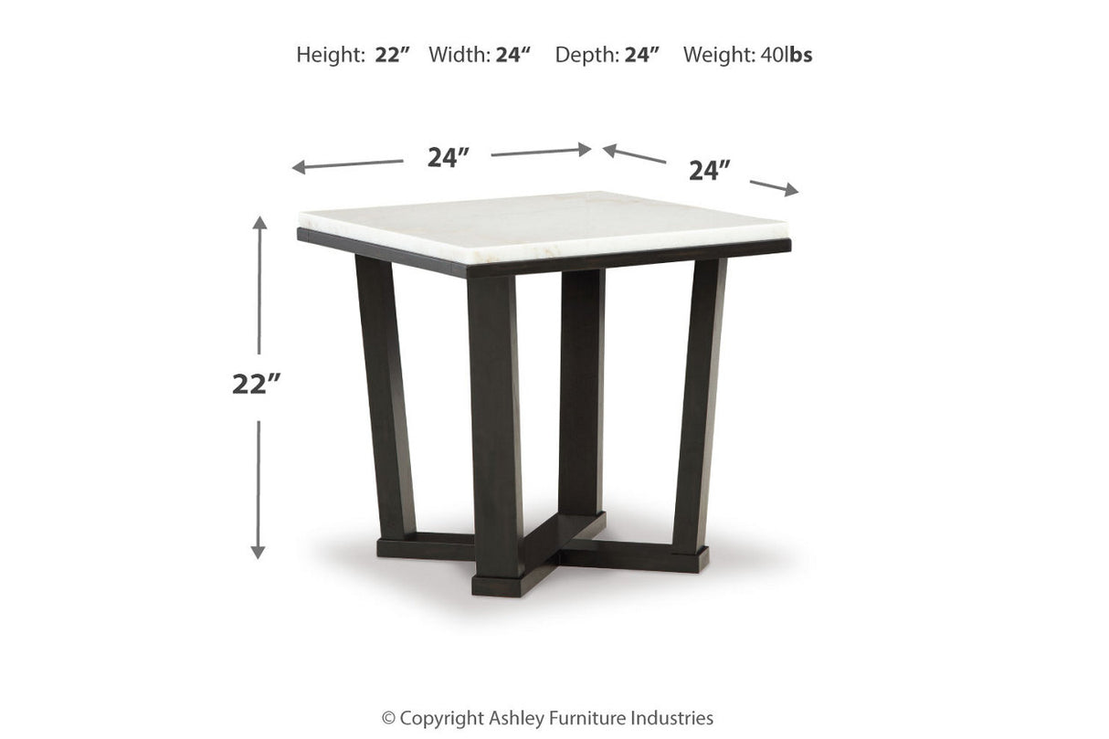 Fostead White/Espresso Coffee Table and 2 Ends from Ashley - Luna Furniture