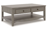 Charina Antique Gray Coffee Table and 2 End Tables -  Ashley - Luna Furniture