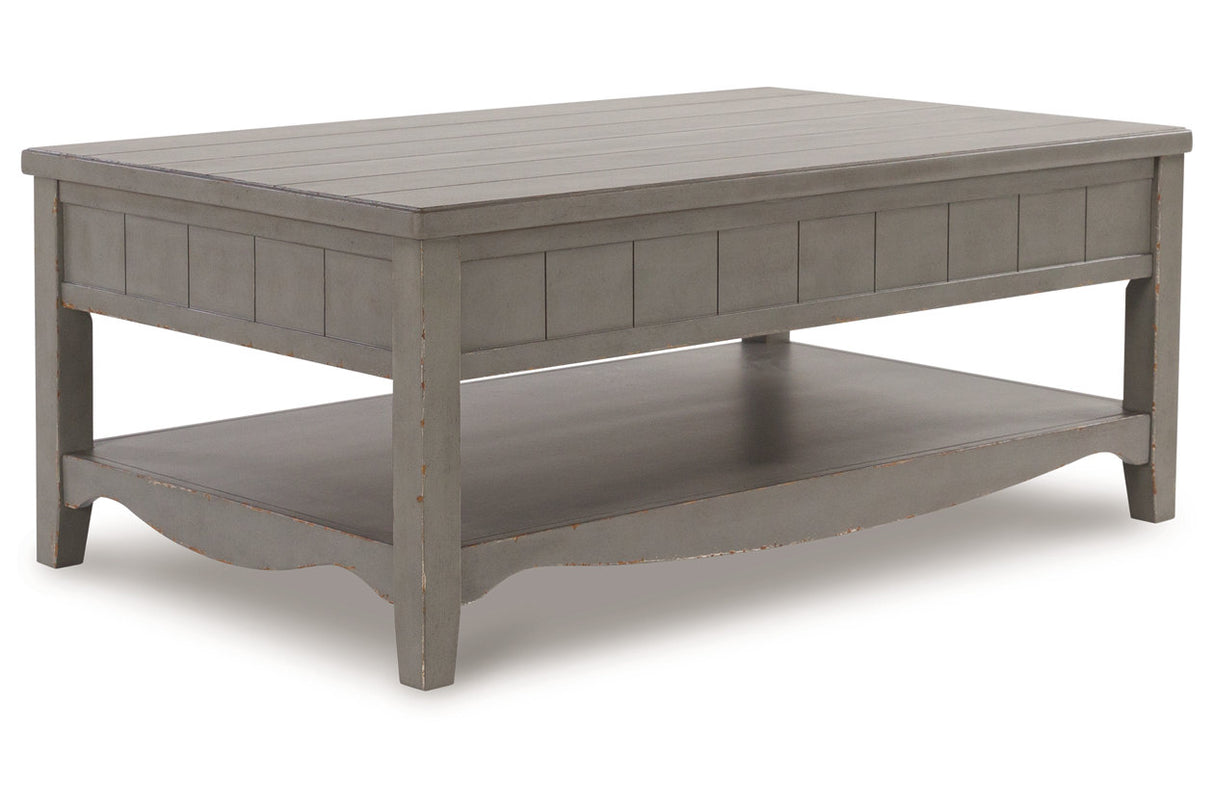 Charina Antique Gray Coffee Table and 2 End Tables -  Ashley - Luna Furniture