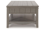 Charina Antique Gray Coffee Table and 2 End Tables -  Ashley - Luna Furniture