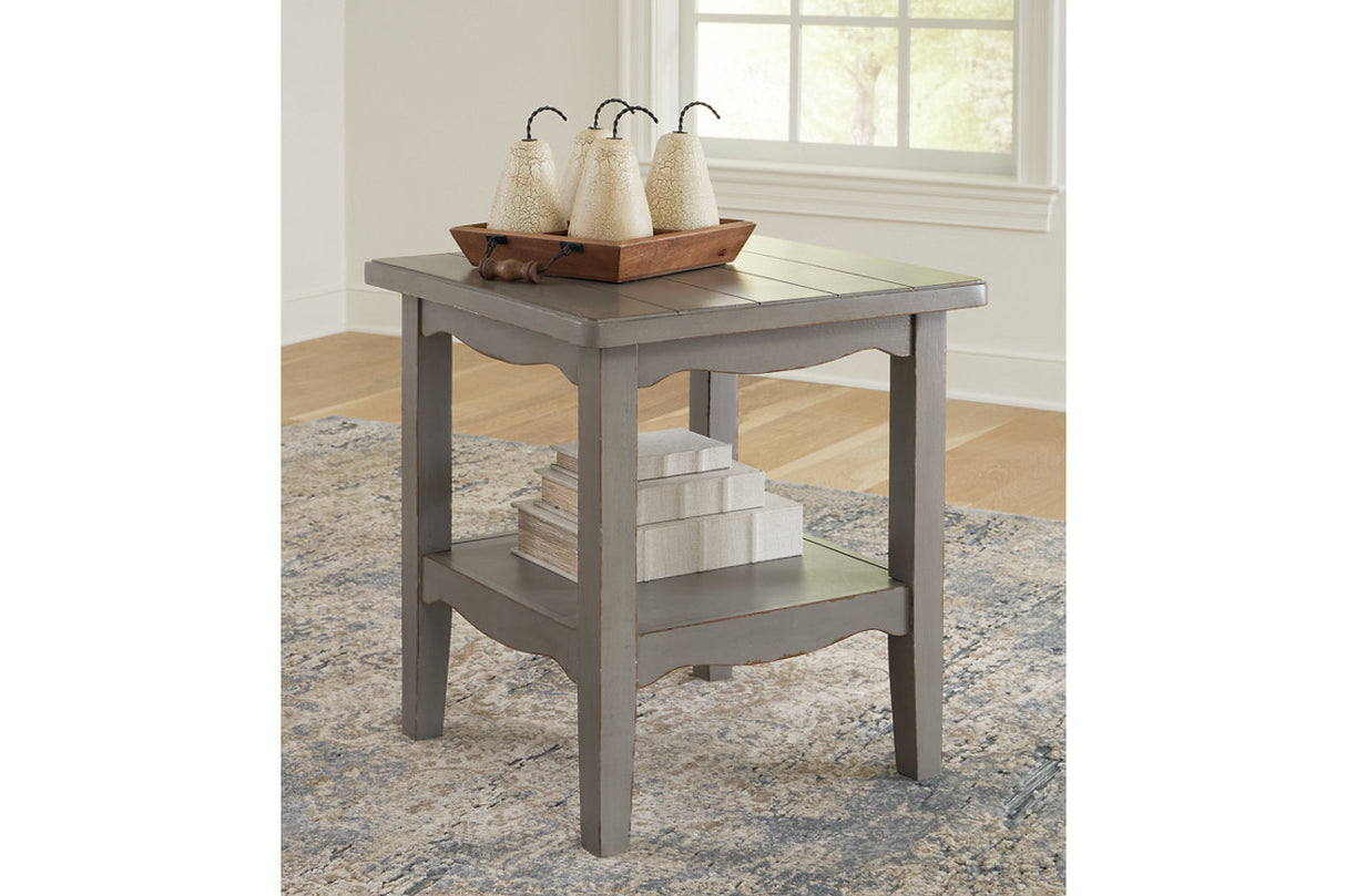 Charina Antique Gray Coffee Table and 2 End Tables -  Ashley - Luna Furniture