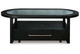 Winbardi Black Coffee Table and 2 Chairside End Tables from Ashley - Luna Furniture