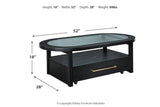 Winbardi Black Coffee Table and 2 Chairside End Tables from Ashley - Luna Furniture