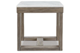 Loyaska Brown/Ivory Coffee Table and 2 End Tables -  Ashley - Luna Furniture