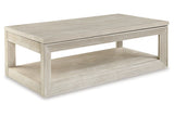 Marxhart Bisque Lift-top Coffee Table and 2 End Tables from Ashley - Luna Furniture