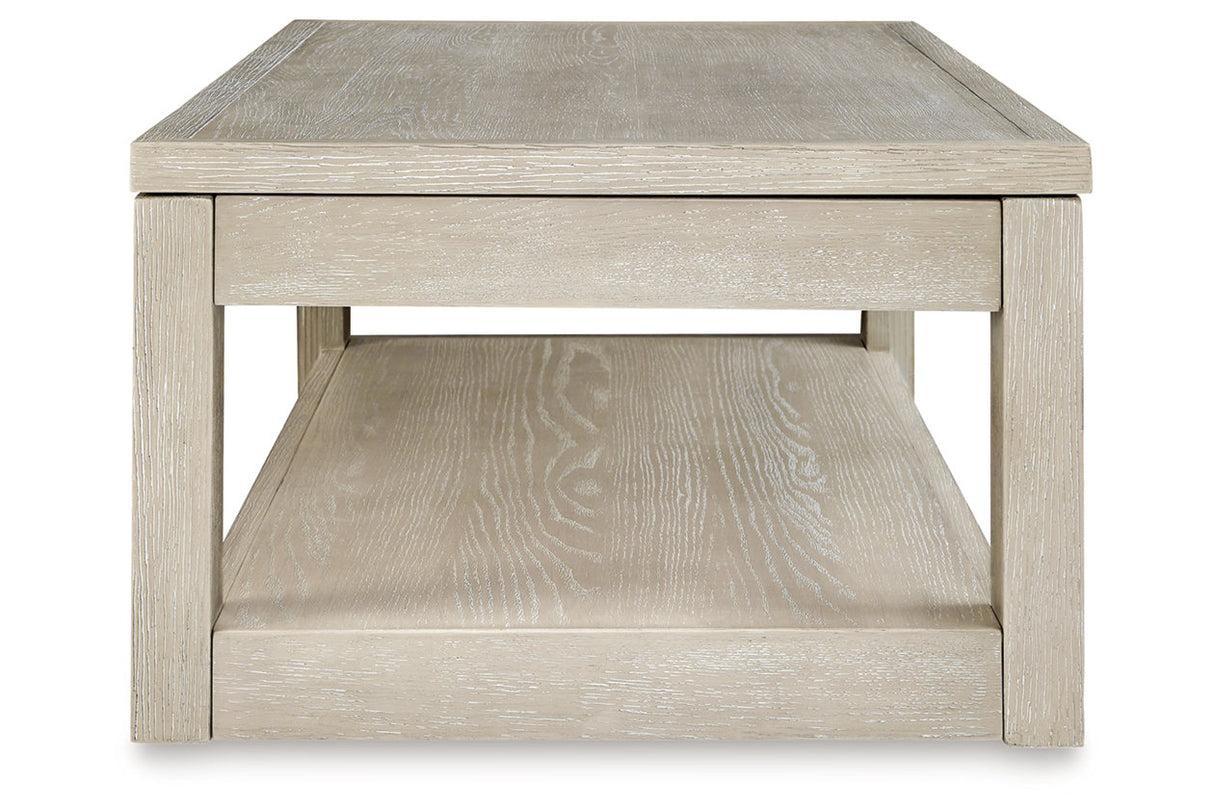 Marxhart Bisque Lift-top Coffee Table and 2 End Tables from Ashley - Luna Furniture