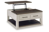 Darborn Gray/Brown Lift-top Coffee Table and 2 Chairside End Tables -  Ashley - Luna Furniture