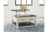 Darborn Gray/Brown Lift-top Coffee Table and 2 Chairside End Tables -  Ashley - Luna Furniture