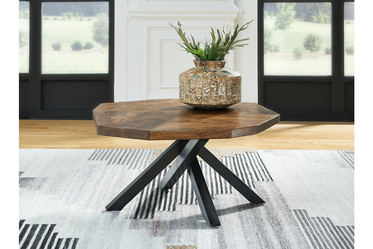 Haileeton Brown/Black Coffee Table and 2 End Tables -  Ashley - Luna Furniture