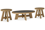 Brinstead Light Brown Coffee Table and 2 End Tables from Ashley - Luna Furniture