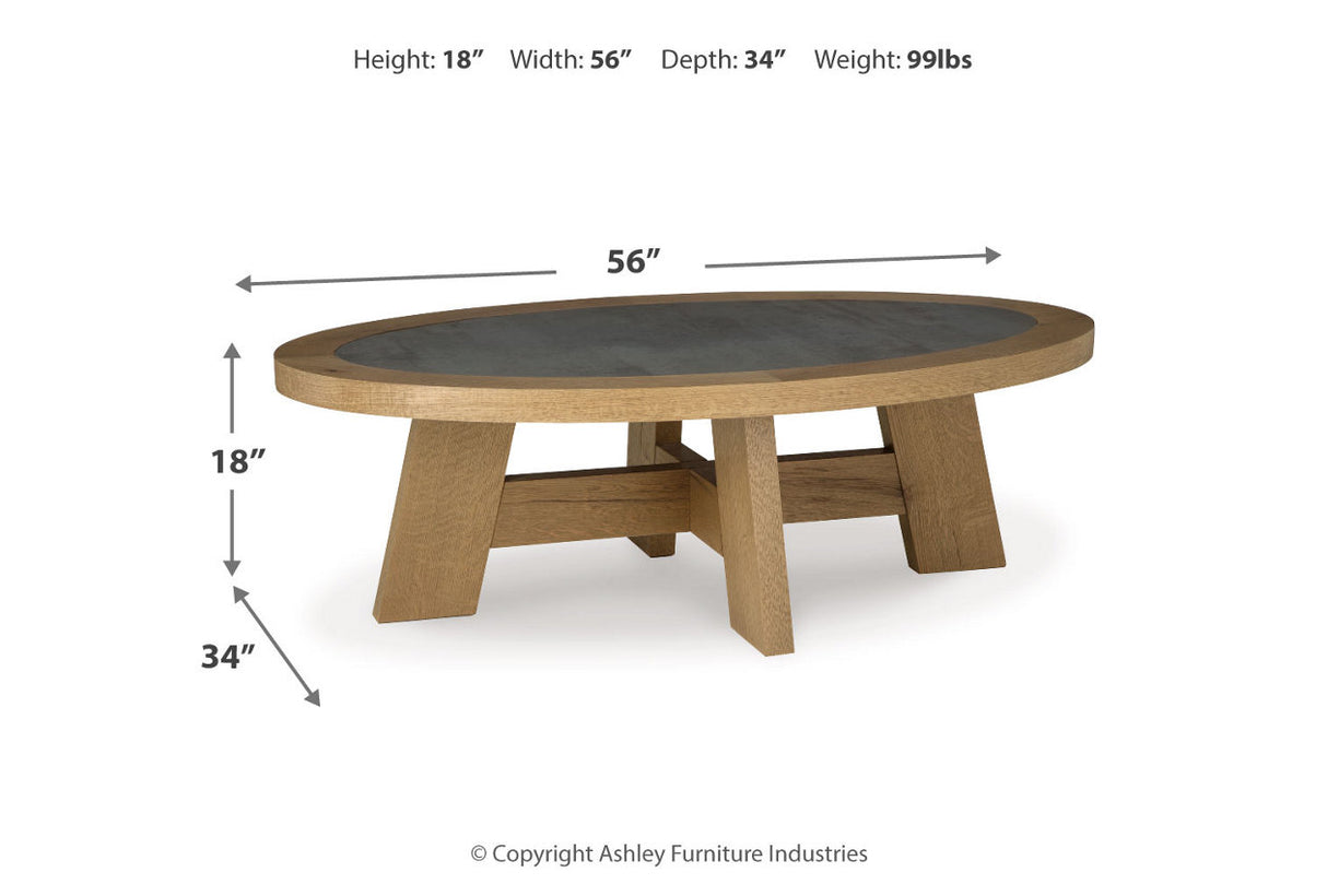 Brinstead Light Brown Coffee Table and 2 End Tables from Ashley - Luna Furniture