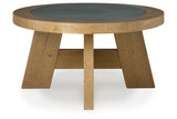 Brinstead Light Brown Coffee Table and 2 Chairside End Tables from Ashley - Luna Furniture