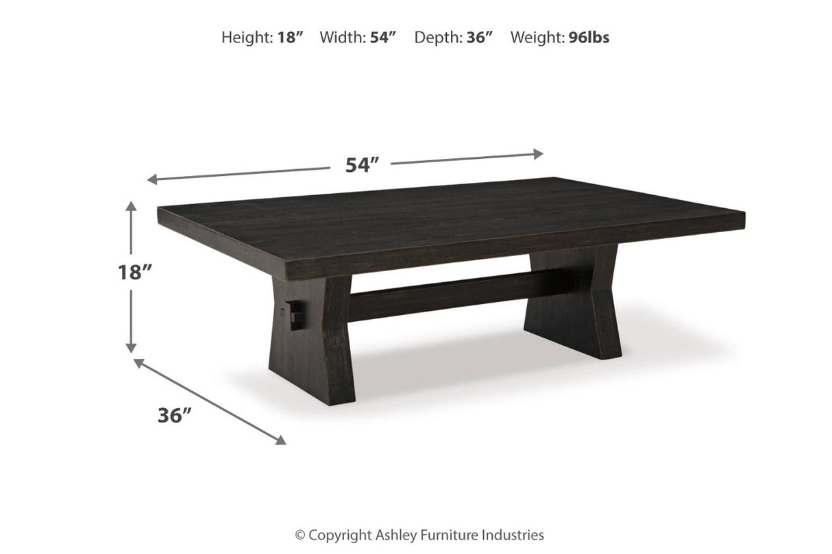 Galliden Black Coffee Table and 2 End Tables -  Ashley - Luna Furniture