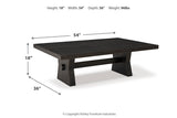 Galliden Black Coffee Table and 2 End Tables -  Ashley - Luna Furniture