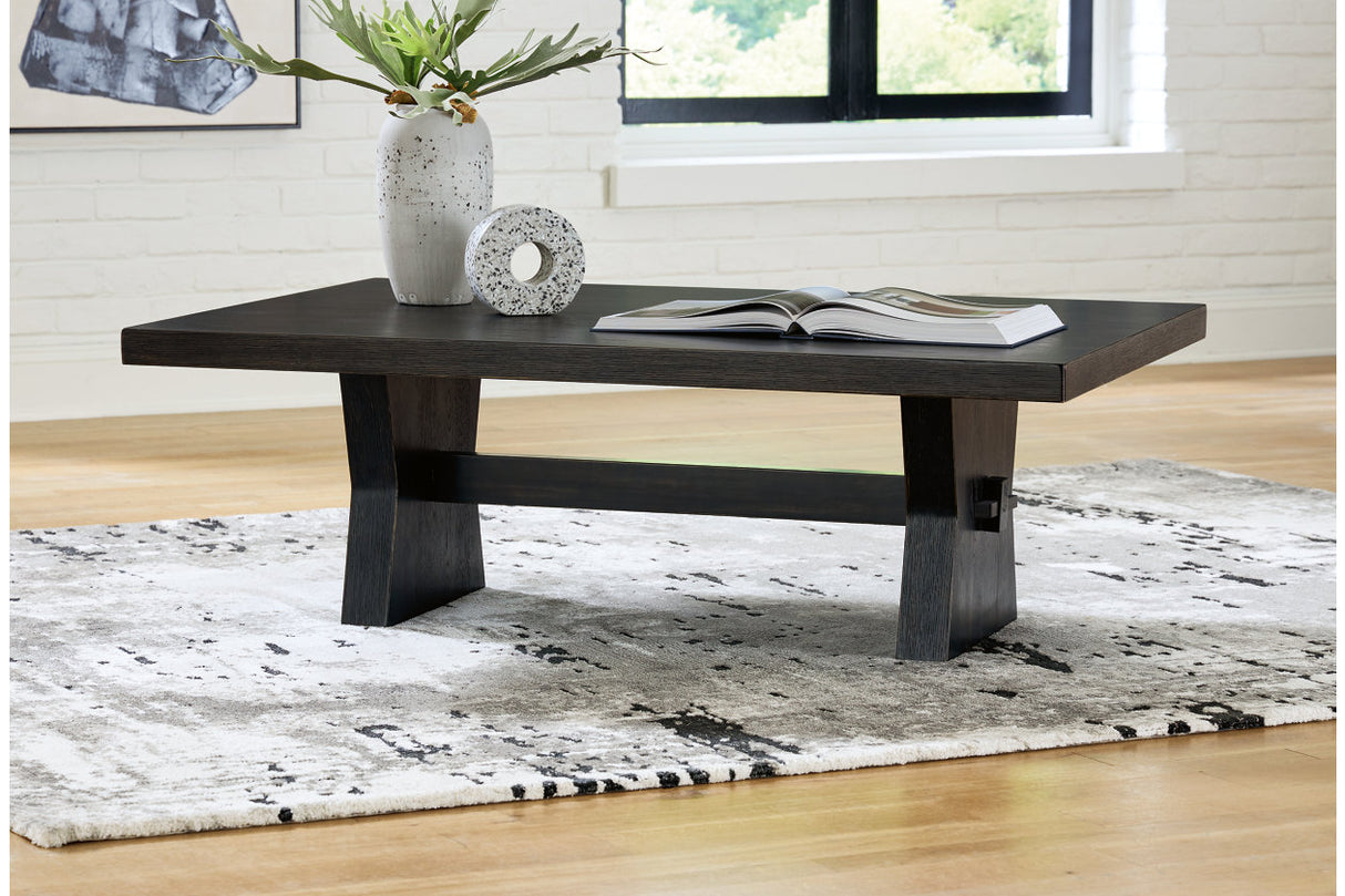 Galliden Black Coffee Table and 2 End Tables -  Ashley - Luna Furniture