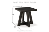 Galliden Black Coffee Table and 2 End Tables -  Ashley - Luna Furniture