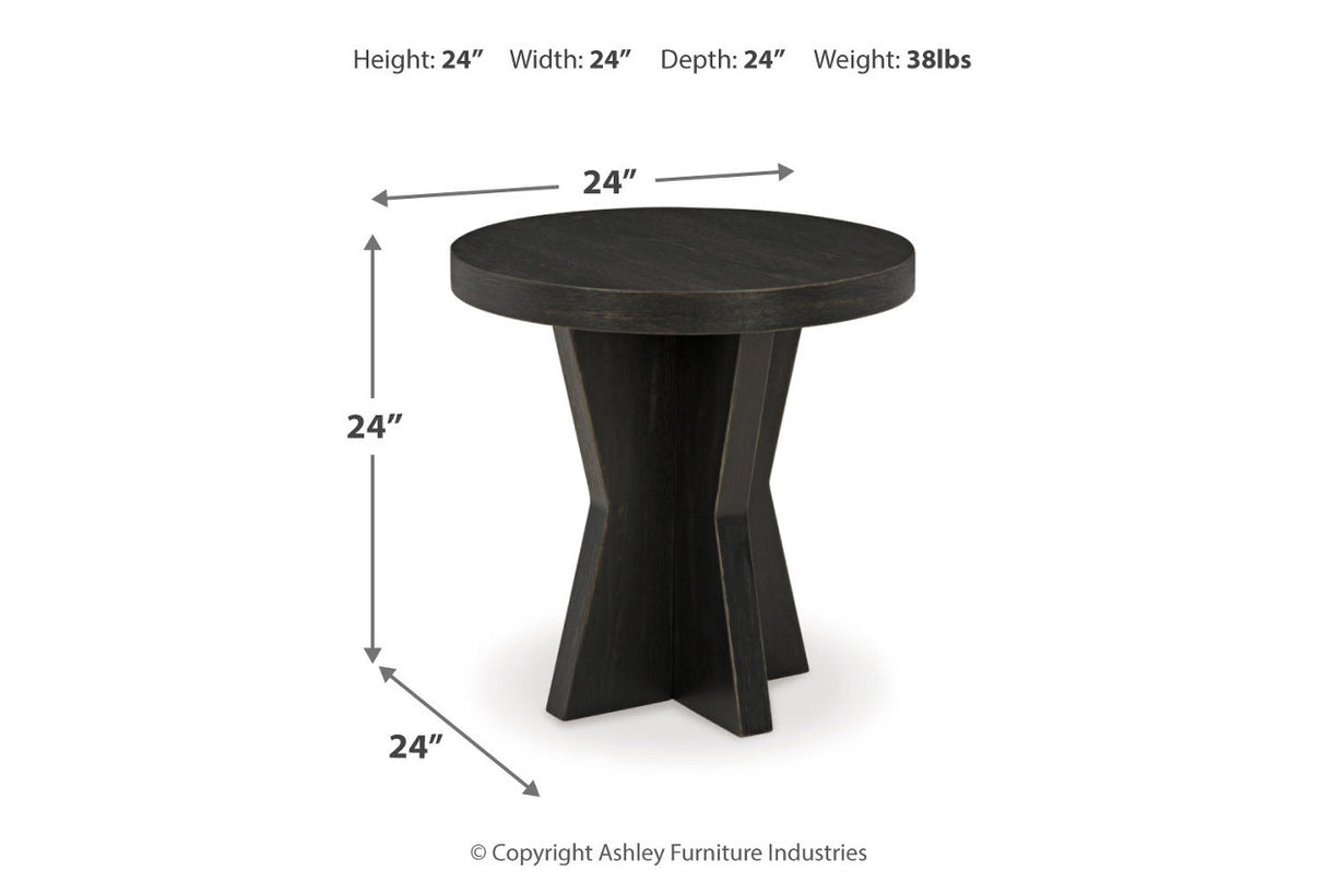 Galliden Black Coffee Table and 2 End Tables -  Ashley - Luna Furniture