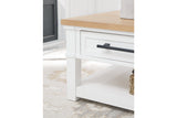 Ashbryn White/Natural Coffee Table and 2 End Tables from Ashley - Luna Furniture