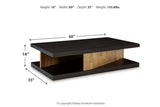 Kocomore Brown/Natural Coffee Table and 2 Chairside End Tables from Ashley - Luna Furniture