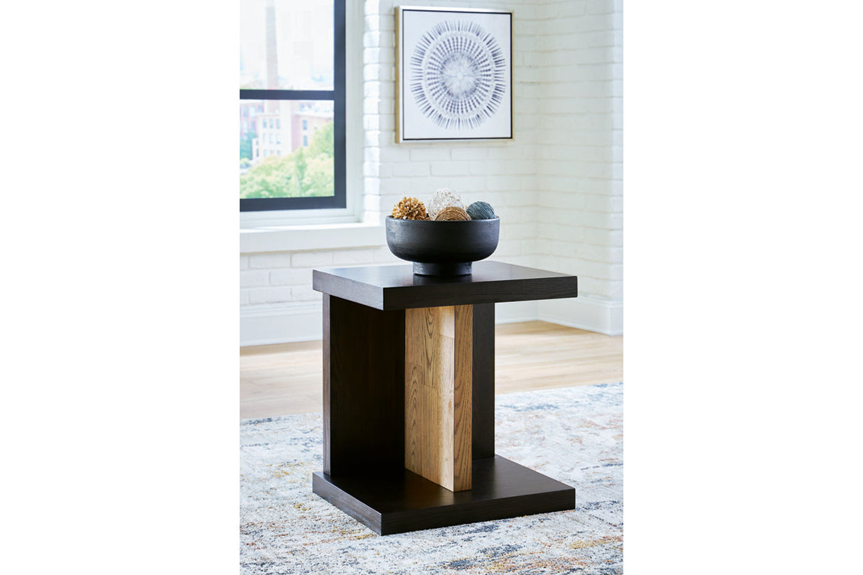 Kocomore Brown/Natural Coffee Table and 2 Chairside End Tables from Ashley - Luna Furniture