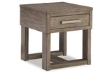 Loyaska Grayish Brown/White Lift-top Coffee Table and 2 End Tables -  Ashley - Luna Furniture