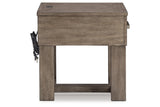 Loyaska Grayish Brown/White Lift-top Coffee Table and 2 End Tables -  Ashley - Luna Furniture