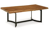 Fortmaine Brown/Black Coffee Table and 2 End Tables -  Ashley - Luna Furniture