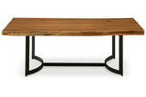 Fortmaine Brown/Black Coffee Table and 2 End Tables -  Ashley - Luna Furniture