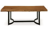 Fortmaine Brown/Black Coffee Table and 2 End Tables -  Ashley - Luna Furniture