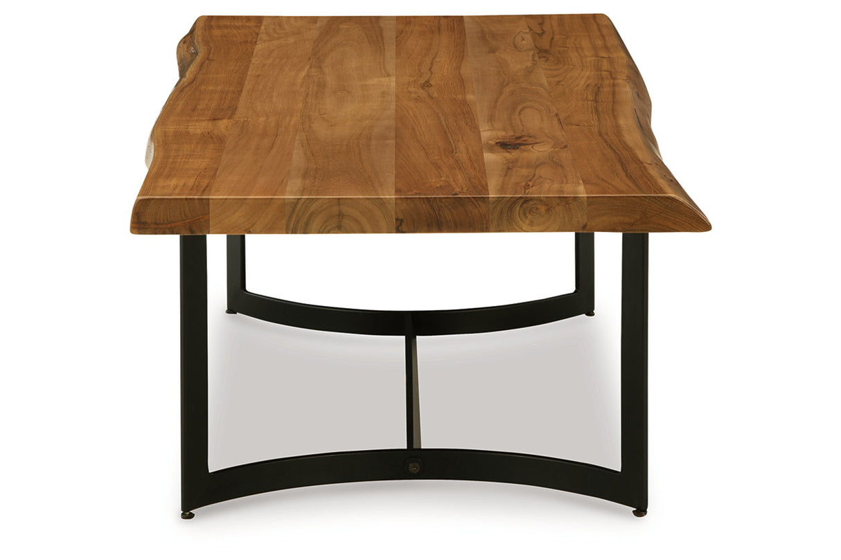 Fortmaine Brown/Black Coffee Table and 2 End Tables -  Ashley - Luna Furniture