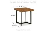 Fortmaine Brown/Black Coffee Table and 2 End Tables -  Ashley - Luna Furniture