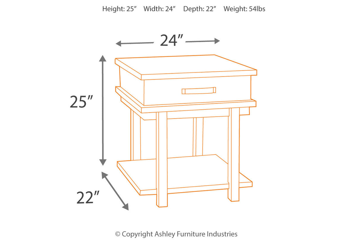 Stanah Two-tone Coffee Table and 2 End Tables -  Ashley - Luna Furniture