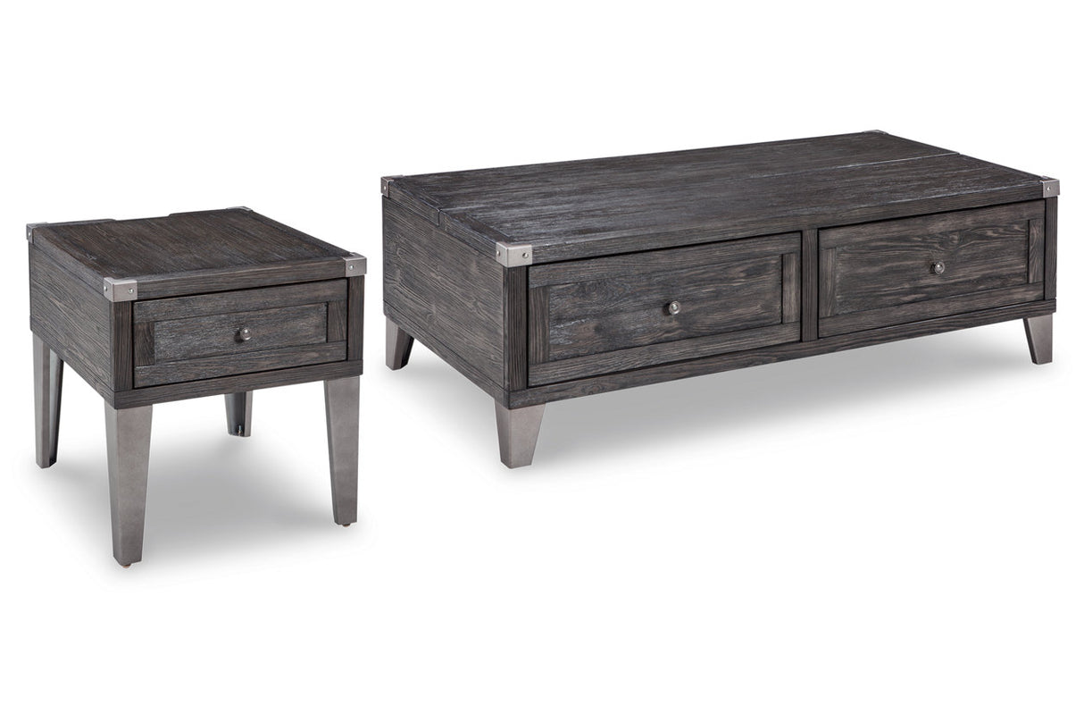 Todoe Dark Gray Coffee Table and End Table from Ashley - Luna Furniture