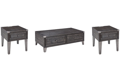 Todoe Dark Gray Coffee Table and 2 End Tables from Ashley - Luna Furniture