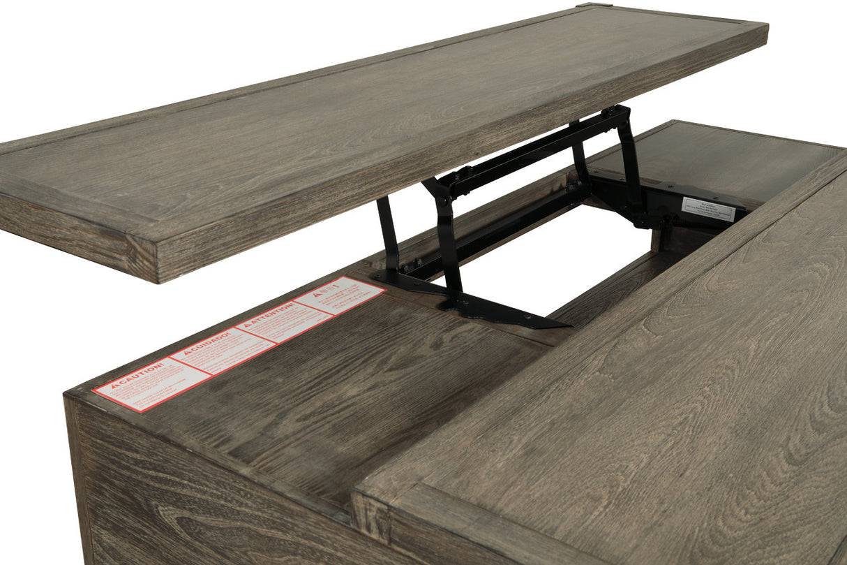 Chazney Rustic Brown Lift-top Coffee Table and 2 End Tables from Ashley - Luna Furniture