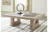 Hennington Light Brown Coffee Table and 2 End Tables from Ashley - Luna Furniture