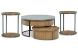 Fridley Brown/Black Coffee Table and 2 End Tables from Ashley - Luna Furniture