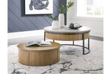 Fridley Brown/Black Coffee Table and 2 End Tables from Ashley - Luna Furniture